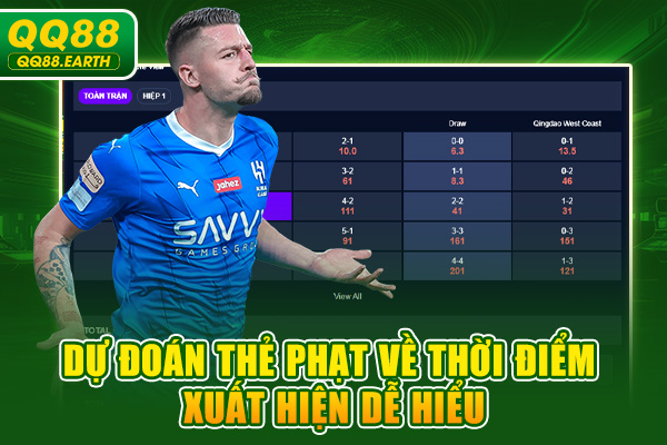 Dự đoán thẻ phạt về thời điểm xuất hiện dễ hiểu