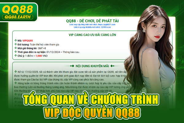 Tổng quan về chương trình VIP độc quyền QQ88
